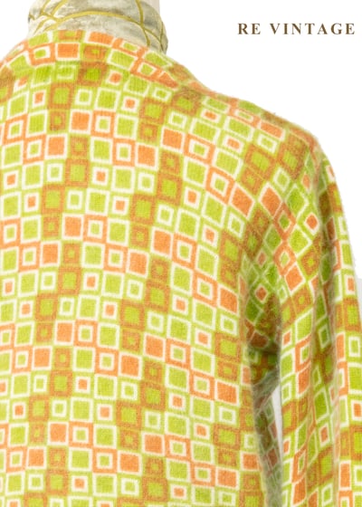 Geometric Spectrum 萊姆綠格紋毛衣外套12