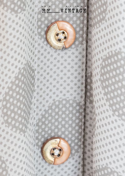 小點點大點點棕灰色長洋裝8