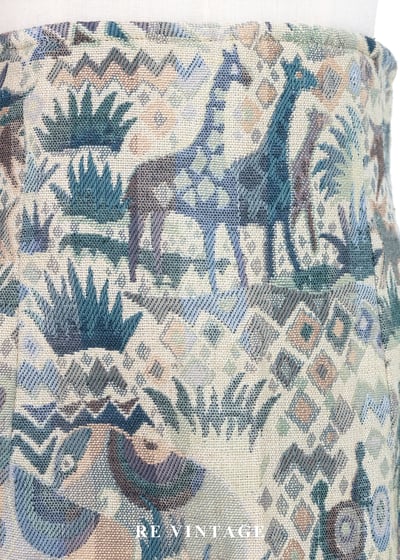 行走的森林部落地毯壁畫高腰短裙（25"）5