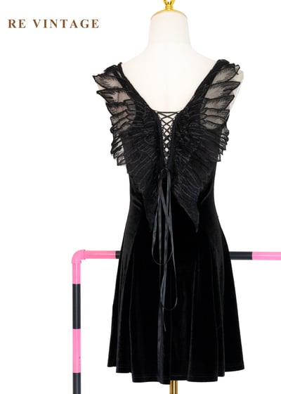 夜翼危險天使絨布洋裝1