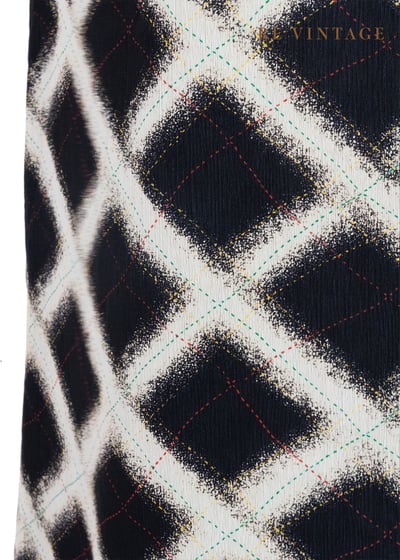 石墨方格三色線條長裙（29"）7