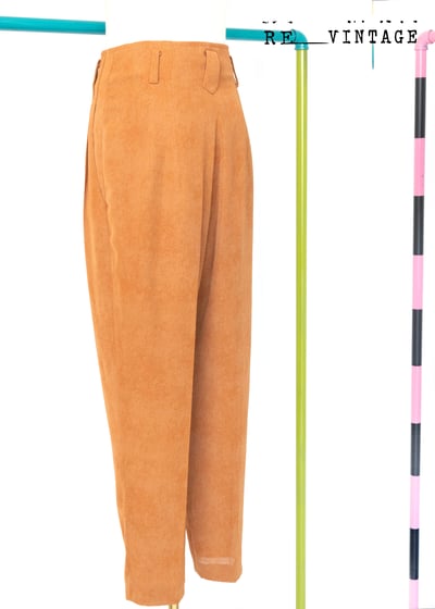 暗橘子色高腰煙管褲3