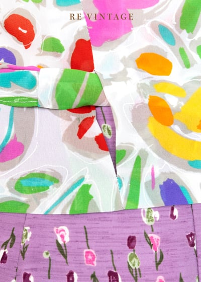 Rainbow Floral 削肩可愛上衣6