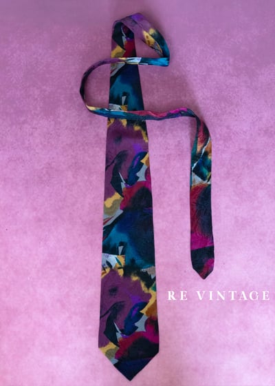 油畫筆觸的多彩層次領帶1