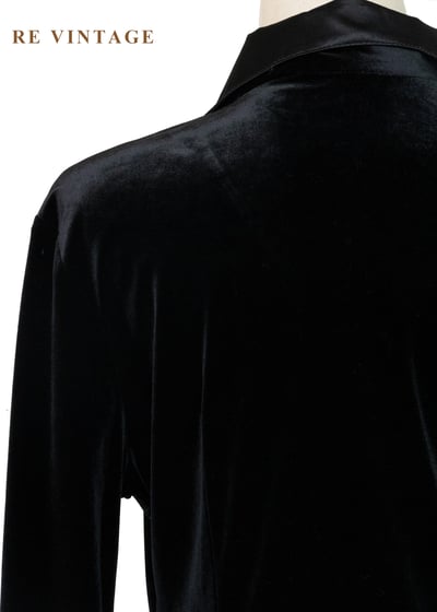 質感單品 - 銀釦靈魂黑絨連身洋裝11