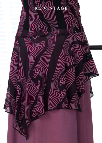 粉紅噪聲 - 迷幻波紋長版背心10