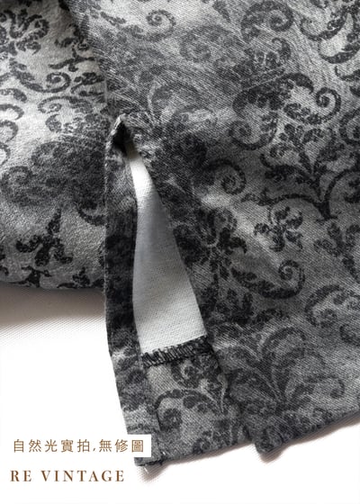 灰色系華麗印花低腰小喇叭褲13