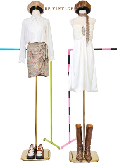 Cafe Creme 溫柔筆刷印花一片裙（24"）2