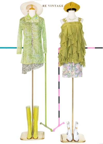 優雅紫色廢墟的玫瑰及膝裙（23-30"）2