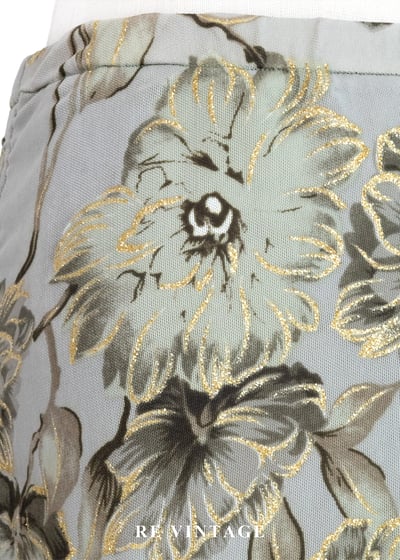 套裝裙子 - 金色午後的華麗金線勾勒花卉裙（26-29"）5