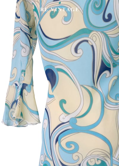 海潮迷幻普普風漩渦雪紡洋裝13