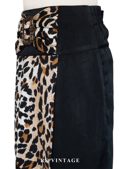 冷黑豹紋野性流蘇美裙（26-28"）6