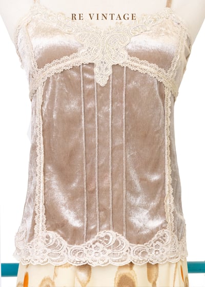 閃耀月光蕾絲絨布背心6