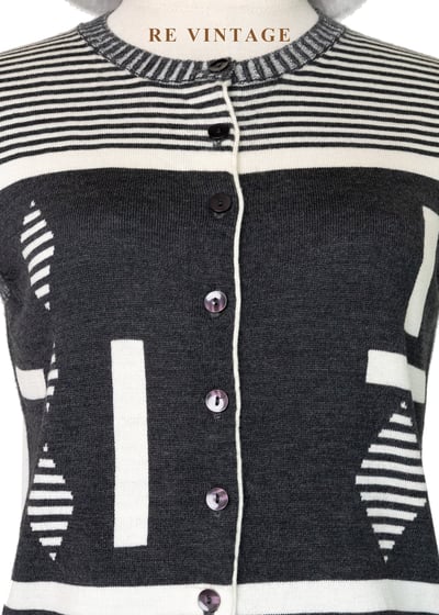 黑白間變奏曲幾合針織背心3