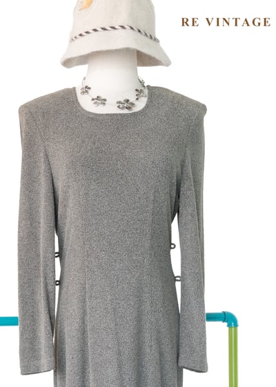 質感單品 - 麻花灰高級浪漫感洋裝3