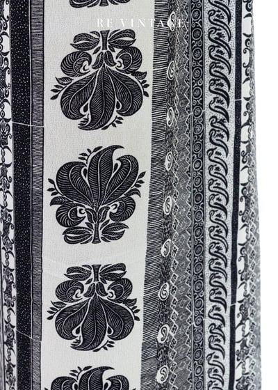 黑白圖騰詩行高腰寬褲（26"）7