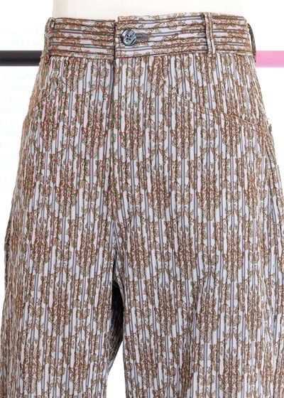 雙印花古典氣質中腰直筒褲（25"）3