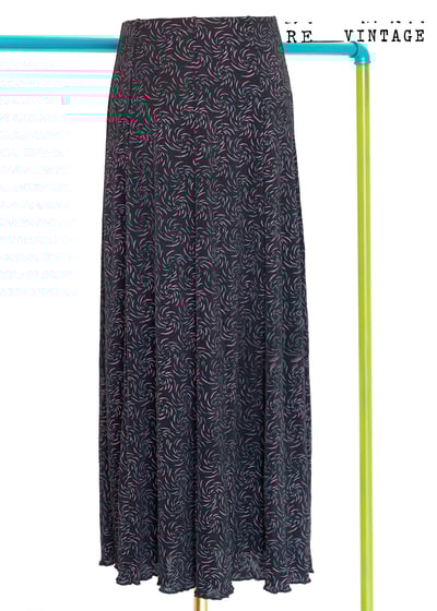 粉紅煙火綻放彈性長裙1