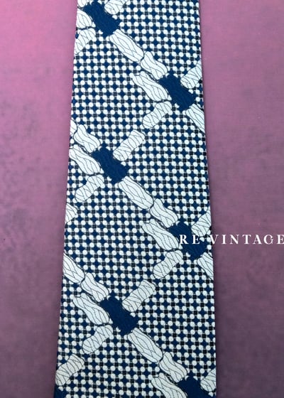 像素交織海藍菱格紋領帶6