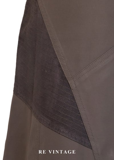 霧褐色幾何剪裁中長裙（30"）6