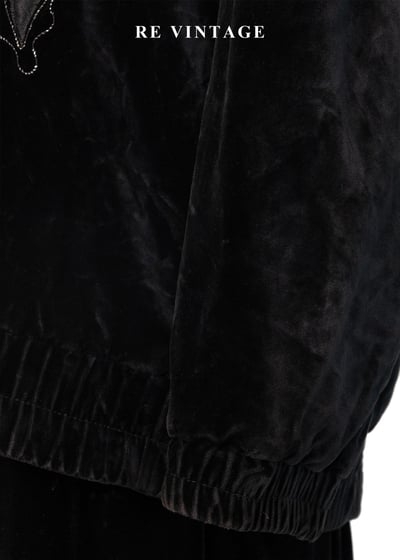 花羽輪廓黑絨深處外套13