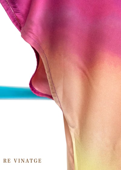 『歐洲寶物』四色花瓣漸層緞面氣質長洋裝11