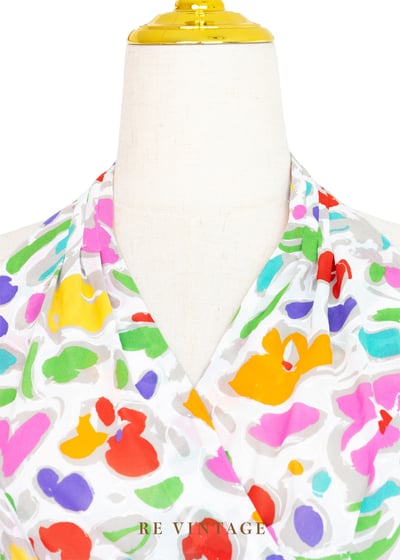 Rainbow Floral 削肩可愛上衣3