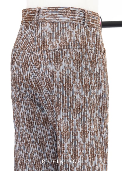 雙印花古典氣質中腰直筒褲（25"）8