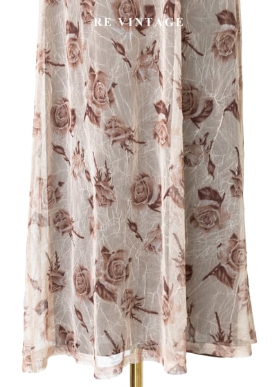 摩卡玫瑰薄紗兩件式長洋裝8