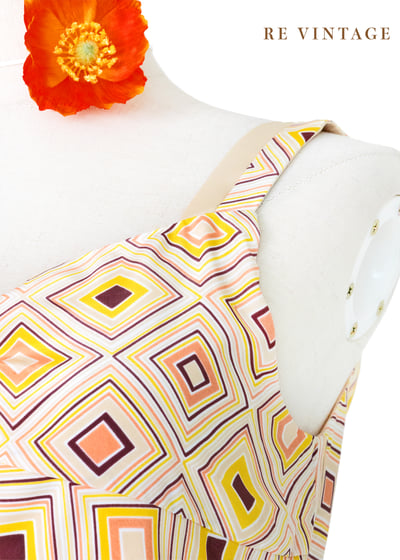 甜橘色跳格子夏日洋裝7