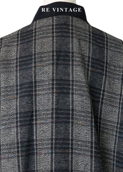 雜訊感黑灰格紋夾克外套12