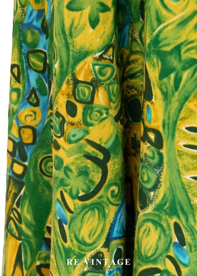 葉影壓縮鮮豔黃綠色長裙（26"）11