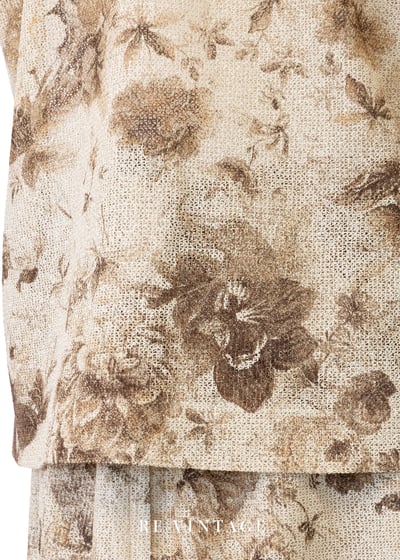 套裝背心 - 棕影花語舊夢背心12