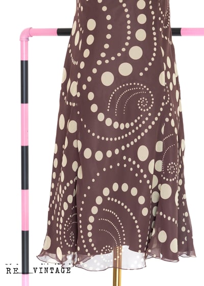 圓點點Party time 巧克力棕雪紡洋裝4