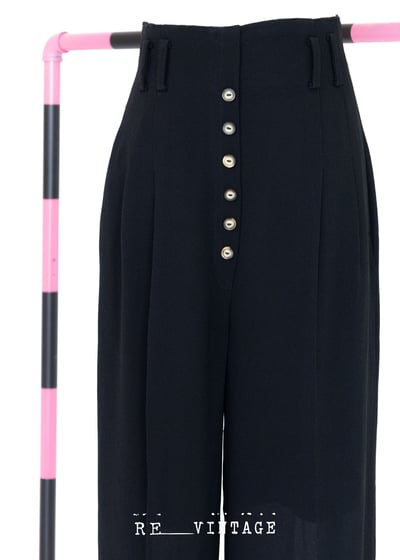 高腰寬版質感黑色長褲（24.5）6