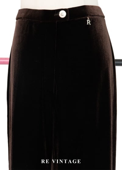 質感單 - Dark Chocolate 高腰絨布直筒長褲（28.5"）3