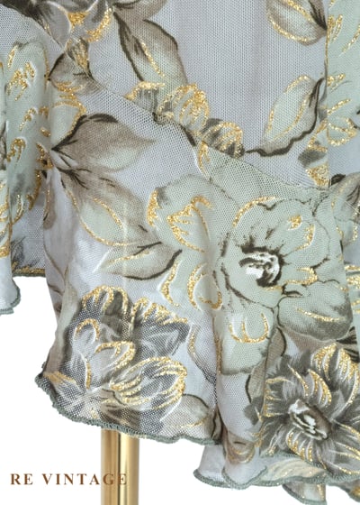 套裝裙子 - 金色午後的華麗金線勾勒花卉裙（26-29"）6