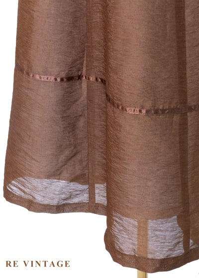 摩卡咖啡的餘韻緞帶拼接大圓裙（24"）10