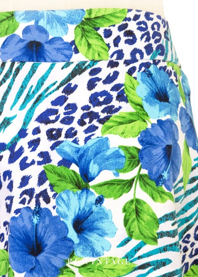 海島放肆夏天藍花中長裙（26"）11