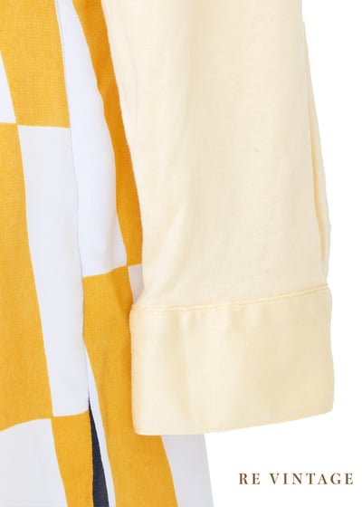 『歐洲寶物』氣質小花鵝黃色棉質上衣9