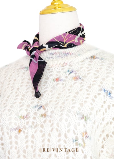 彩虹here and there 可愛白色毛衣10