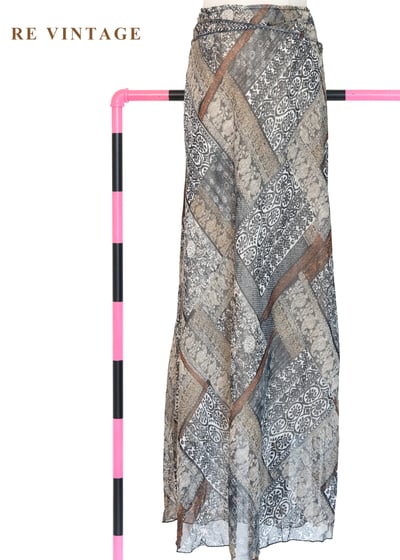 波希米雅迷幻拼接圖騰長裙（26-30"）1