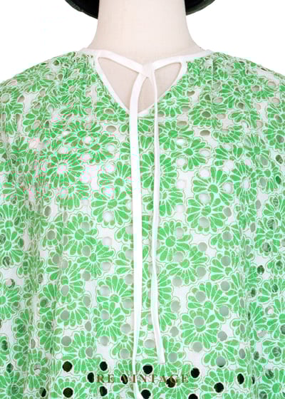 清新俏皮蕾絲花紋寬版上衣/迷你洋裝3