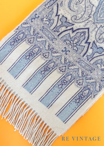 Royal Blue 高雅皇宮圖騰圍巾5