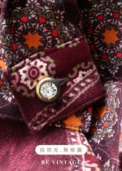 酒紅拼花的秘密訊號上衣16