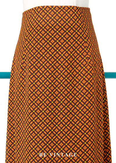 菱格小花奶酥派長裙（25"）3