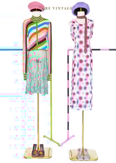 霓虹燈閃閃雪紡長洋裝2