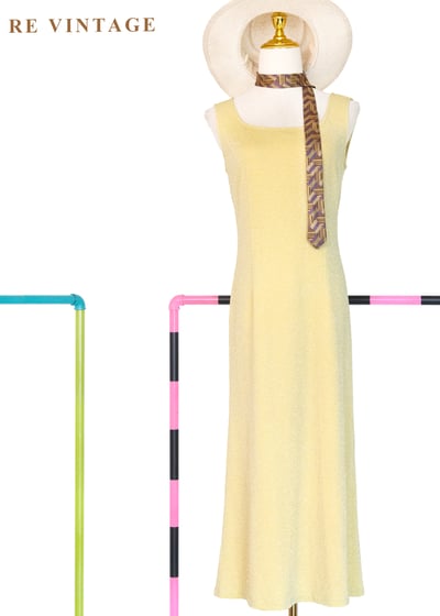 質感單品 - 淡黃的慢半拍時刻閃亮洋裝1