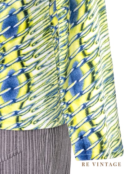 Neon Yellow and Blue 波紋絨布上衣8