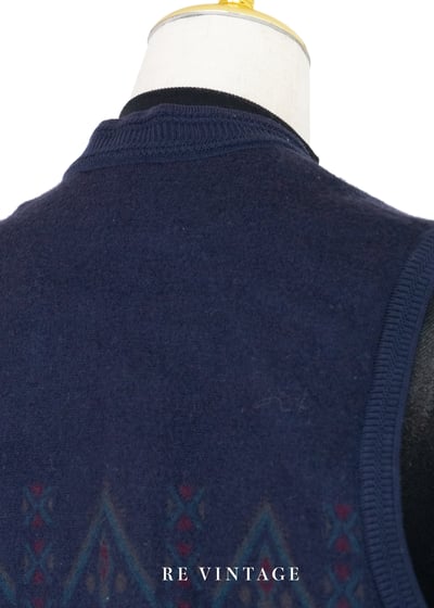 Dark Navy 圖騰毛料針織背心12